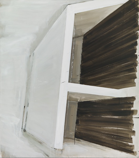 André Deloar: The Shifted Wall v1, 2015, Acryl und Öl auf Leinwand, 170 x 150 cm


